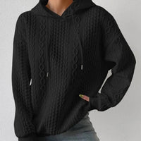 Jacquard Hooded  Sweater