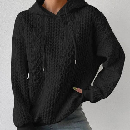 Jacquard Hooded  Sweater